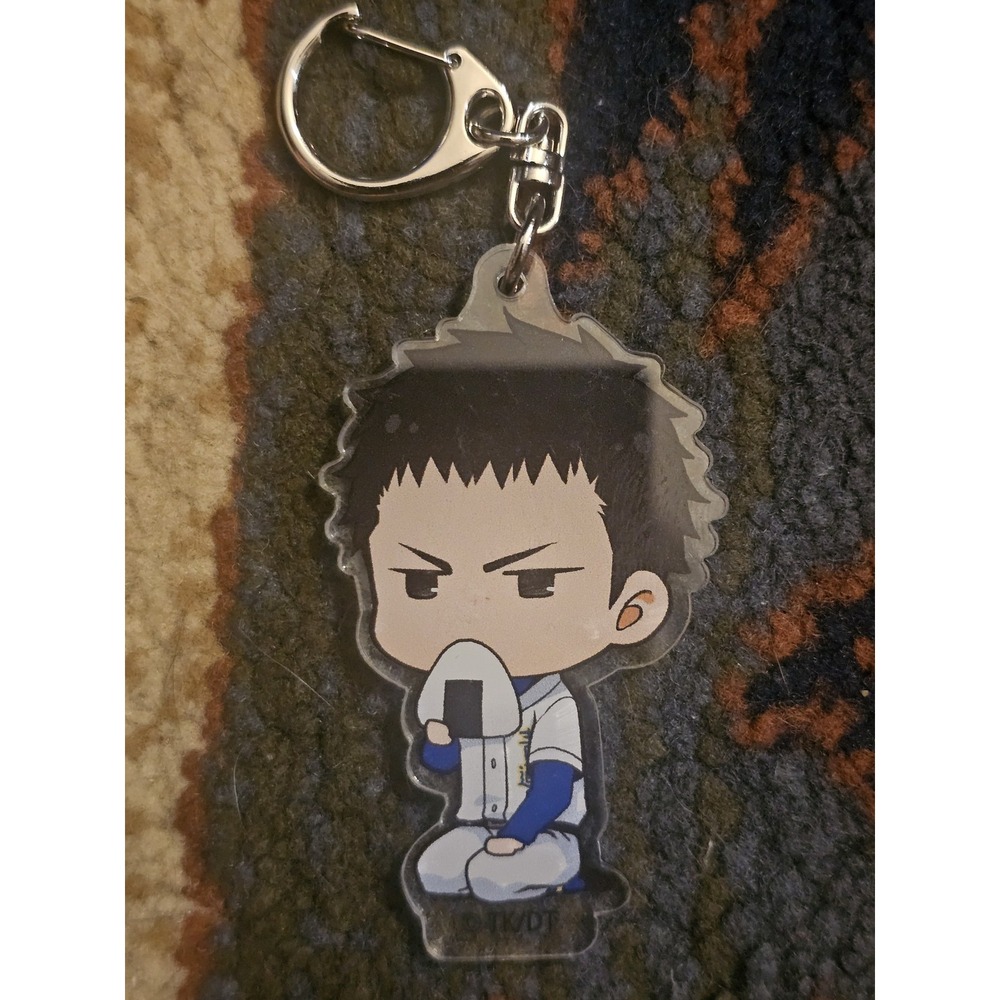 Tetsuya Yuki Ace of Diamond Anime Baseball Catcher Chibi Acrylic Keychain Clip